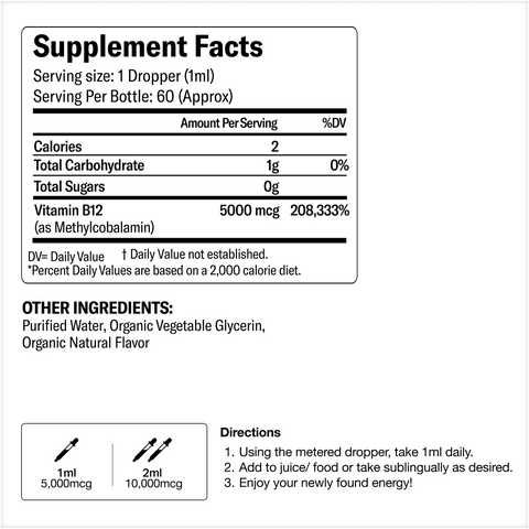 Organic Vitamin B12 Liquid Drops